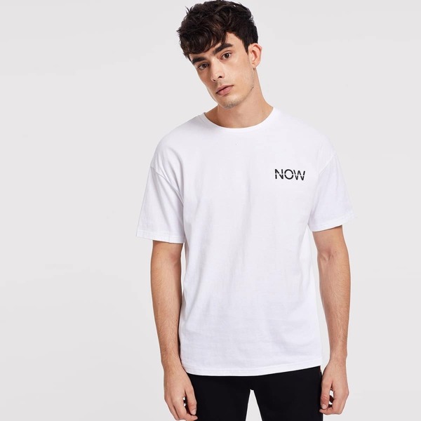 

Men Letter Print Tee