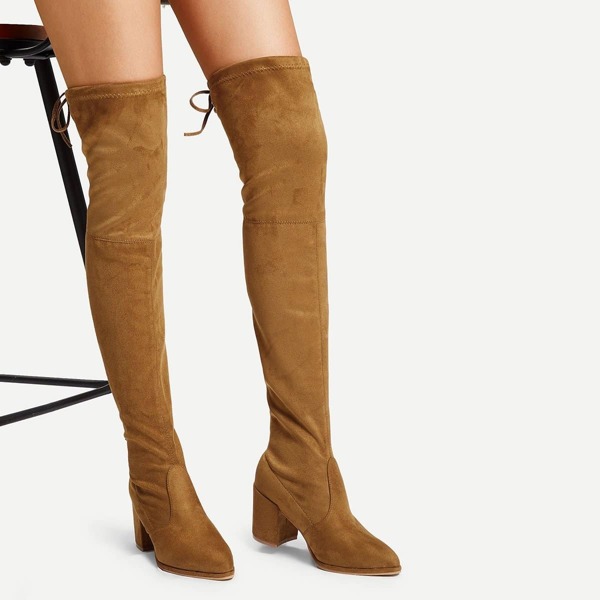 

Over The Knee Self Tie Boots