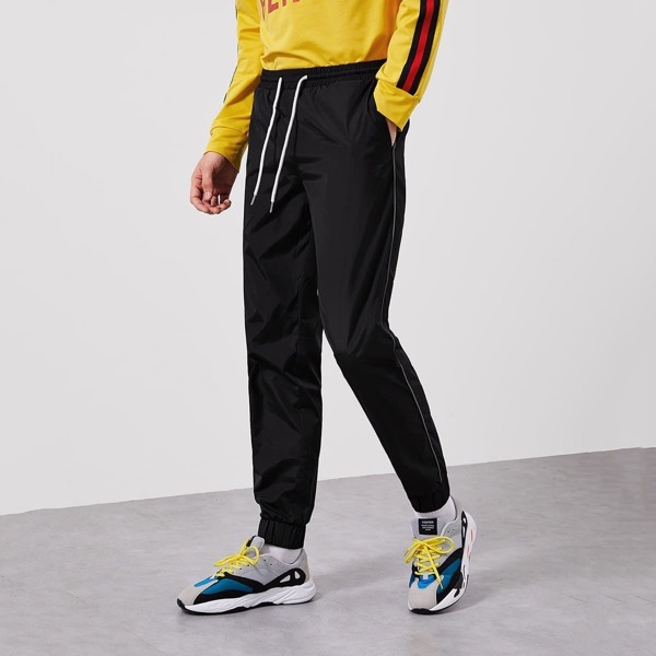 

Men Contrast Tipping Drawstring Pants