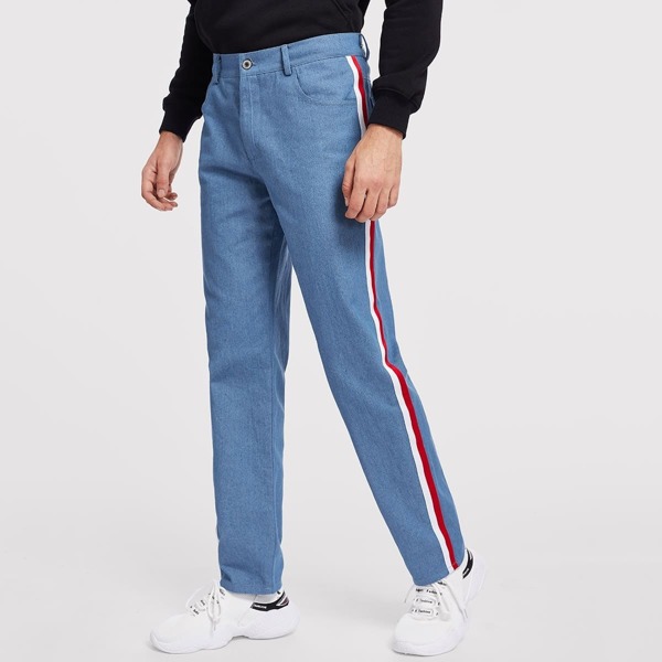 

Men Button Front Straight Leg Pants