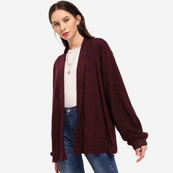 

Bishop Sleeve Solid Cardigan