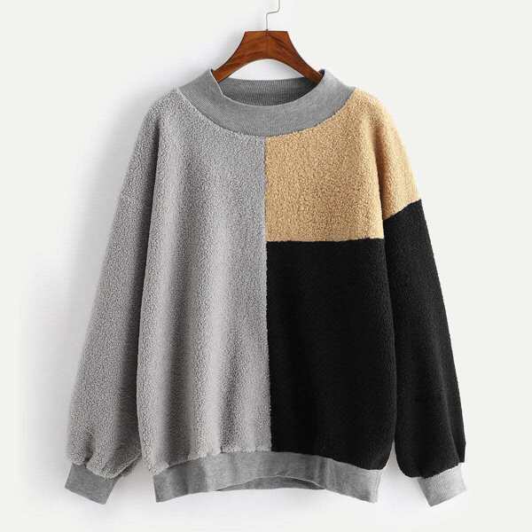 

Plus Cut And Sew Panel Sweatshirt