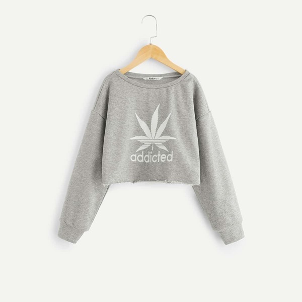 

Girls Drop Shoulder Crop Pullover