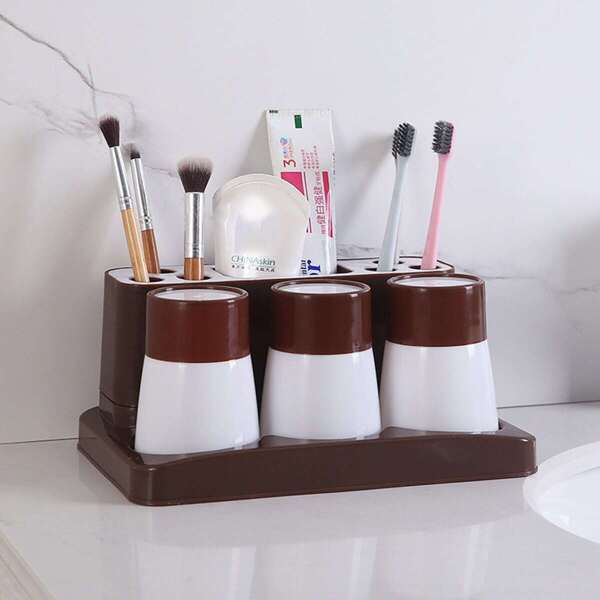 

Combined Toothbrush & Toothpaste Storage Rack