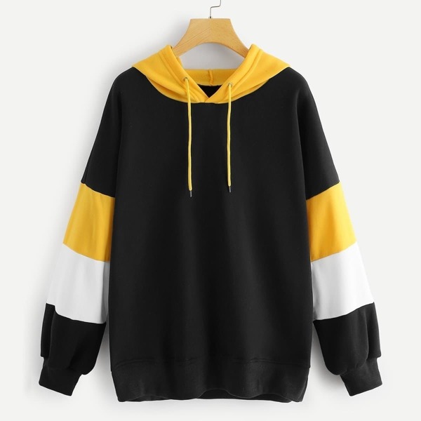 

Plus Cut And Sew Panel Hoodie