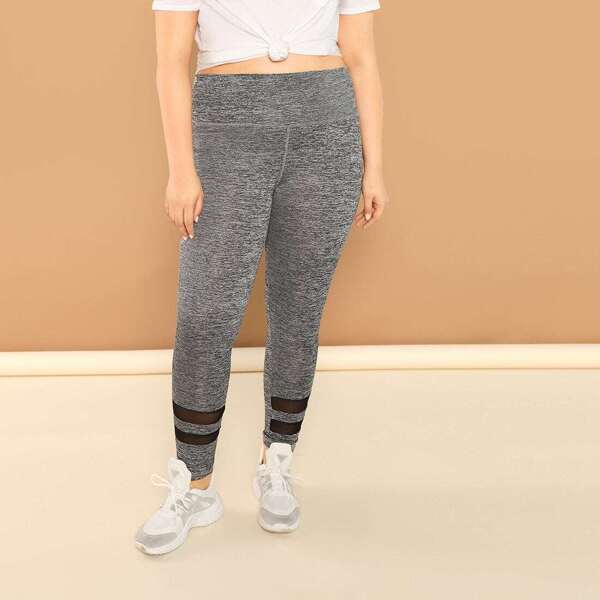 

Plus Mesh Insert Space Dye Leggings