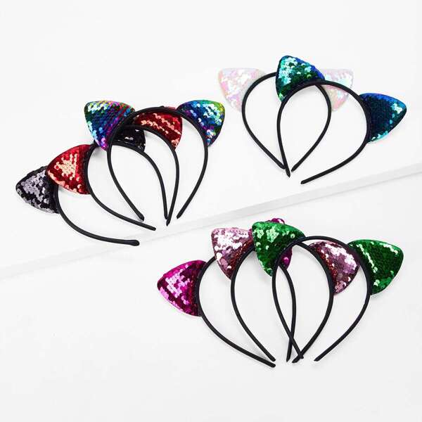 

Toddler Girls Sequin Ear Headband 8pcs, Multicolor