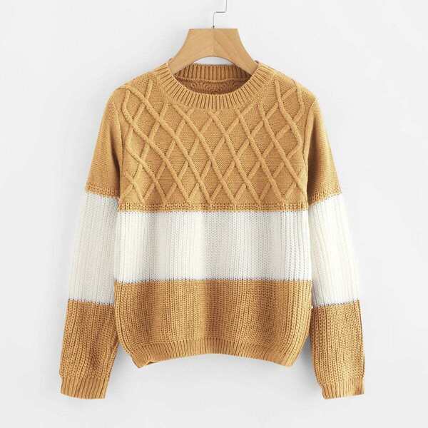 

Contrast Panel Sweater