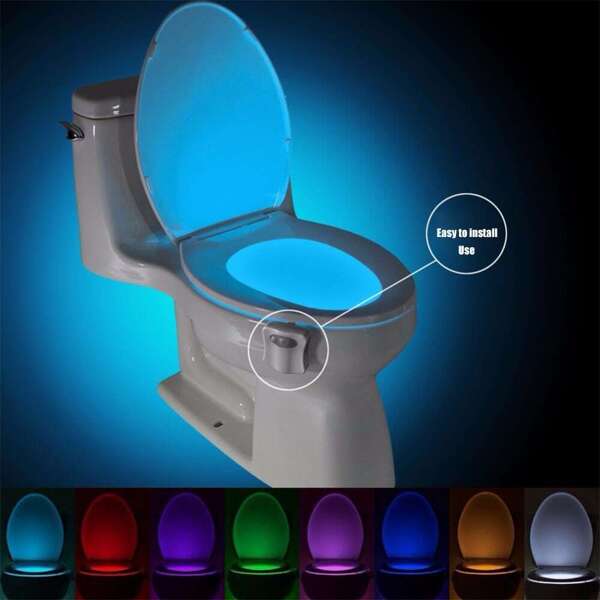 

Toilet Multi Color Changing Night Light 3V, Multicolor