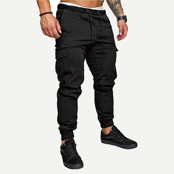

Men Pocket Decorated Drawstring Pants