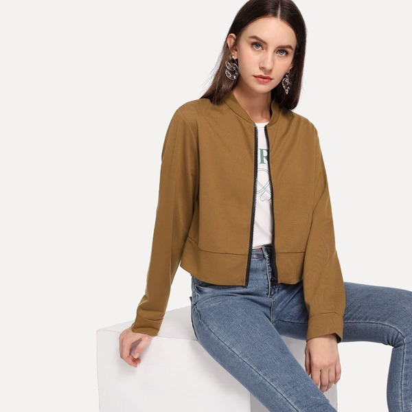 

Zip Up Crop Jacket