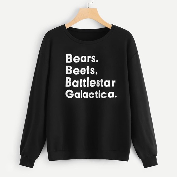 

Letter Print Sweatshirt