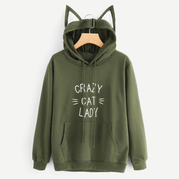 

Letter Graphic Hooded Sweatshirt