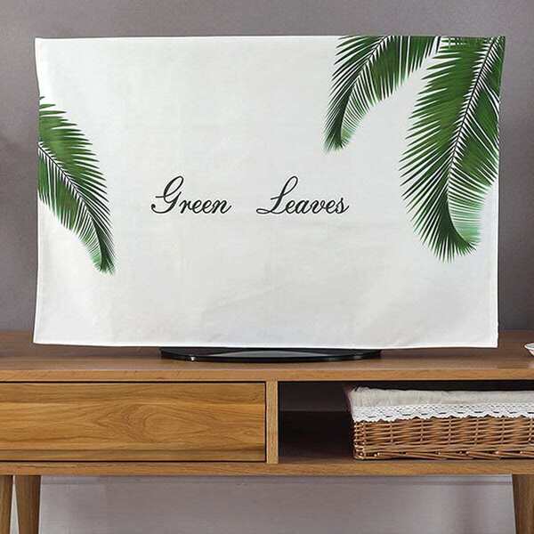 

Leaf Print Television Dust Cover