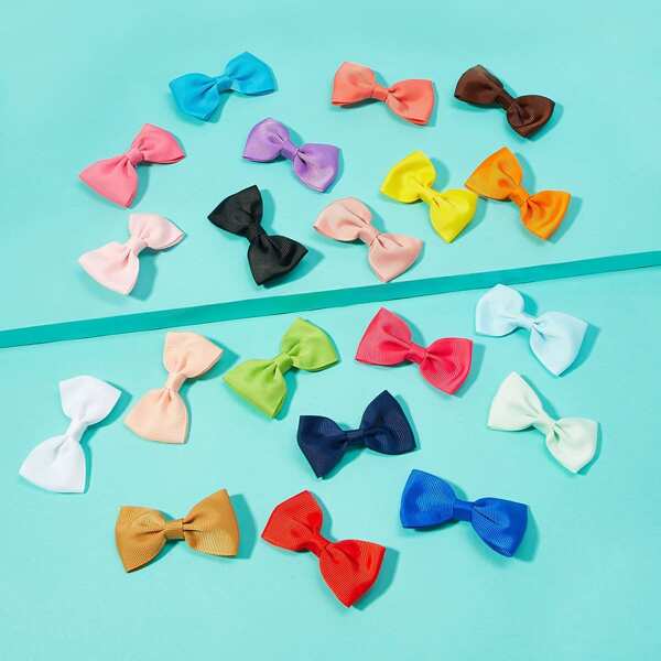 

Toddler Girls Bow Decorated Hair Clip 20pcs, Multicolor