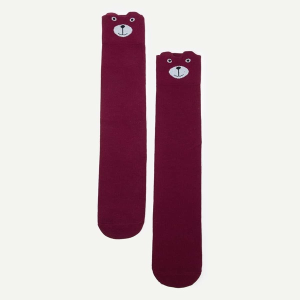 

Girls Cartoon Knee Length Socks 1pair