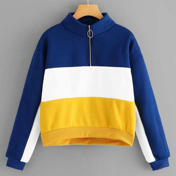 

Cut And Sew Panel Sweatshirt