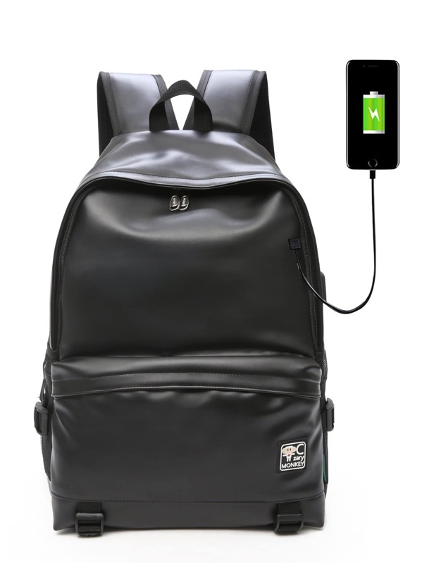 

Мужский кожаный рюкзак с партом USB, null