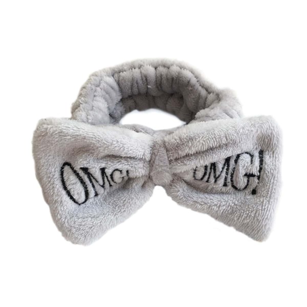 

Bow Detail Bath Headband, Grey