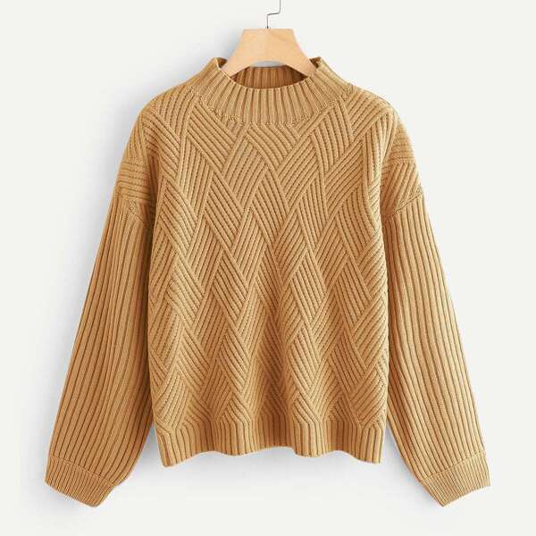 

Geo Front Rib Knit Sweater