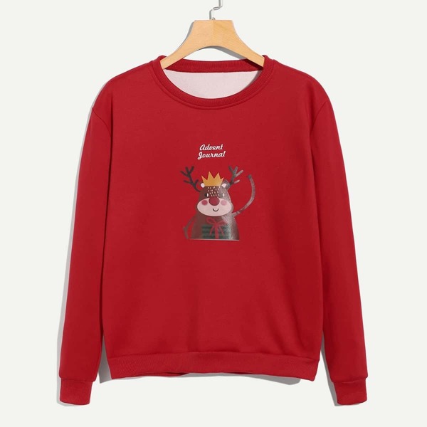 

Men Crew Neck Christmas And Letter