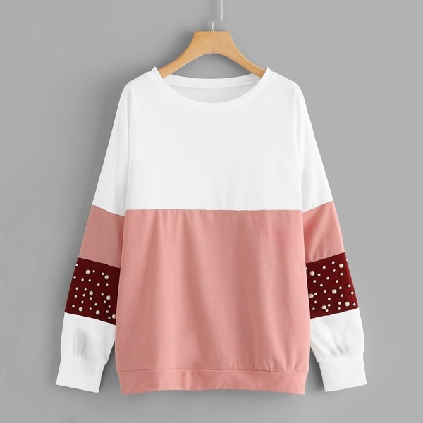 

Plus Cut And Sew Panel Sweatshirt