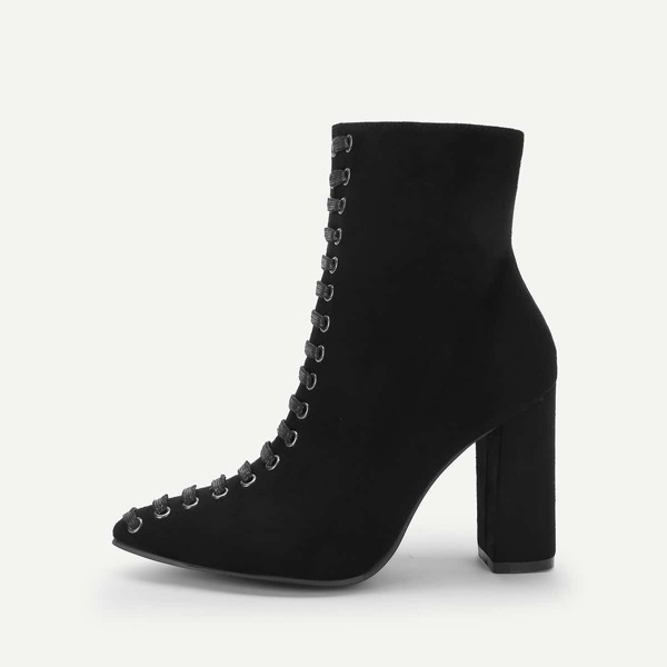 

Lace Up Side Zip Boots