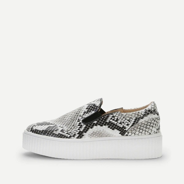

Snakeskin Pattern Sneakers, Multicolor