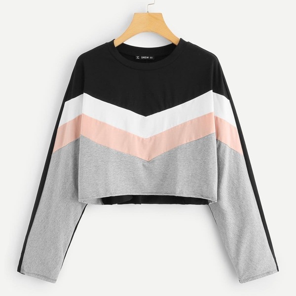 

Cut and Sew Crop Sweatshirt