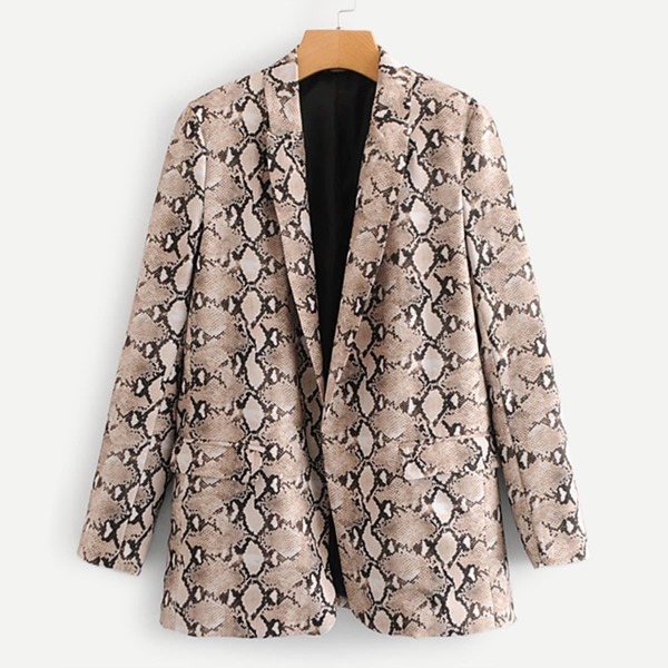 

Snakeskin Print Blazer, Multicolor