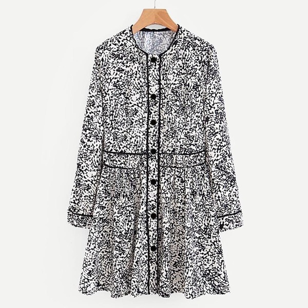 

Button Through Leopard Print Dress, Multicolor