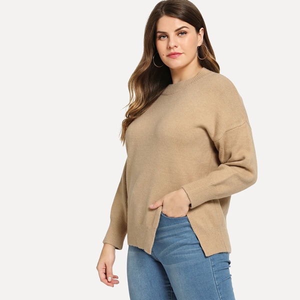 

Plus Solid Slit Side Jumper