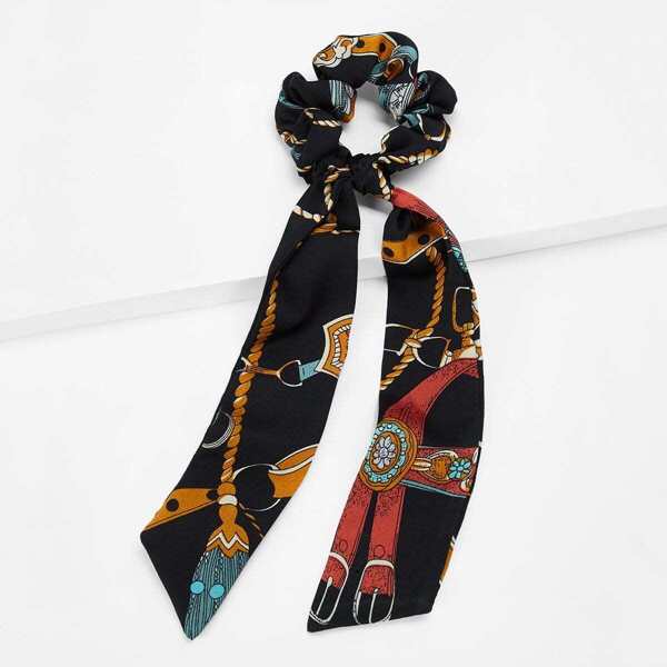 

Floral Print Long Hair Tie, Multicolor