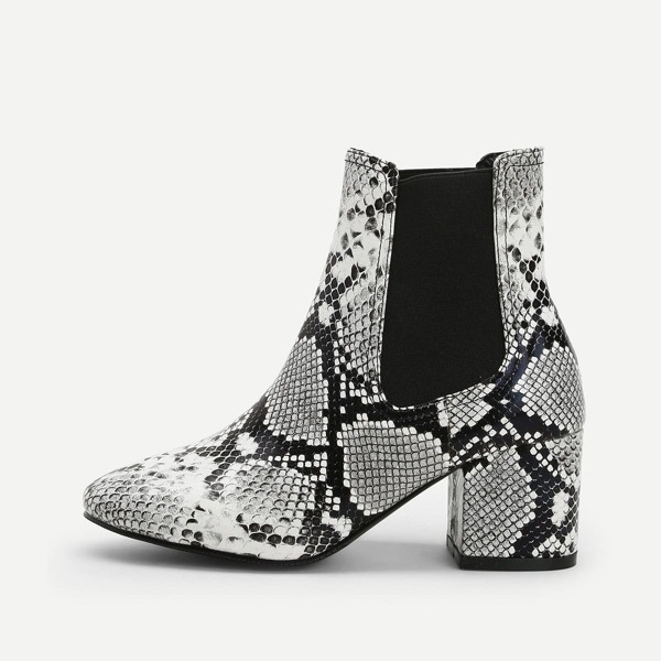 

Snakeskin Pattern Ankle Boots
