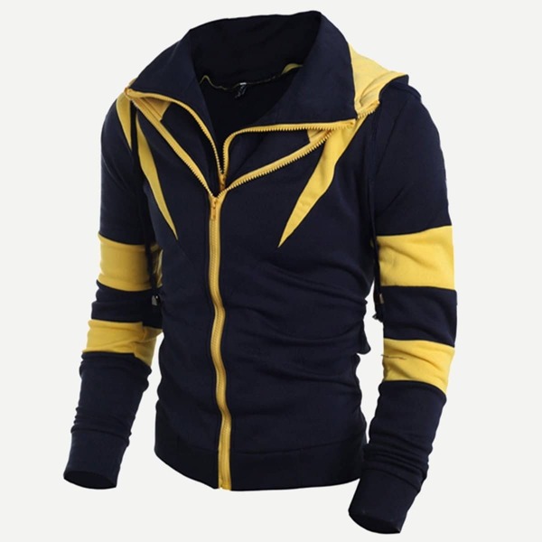 

Men Color Block 2 In 1 Hooded Sweatshirt