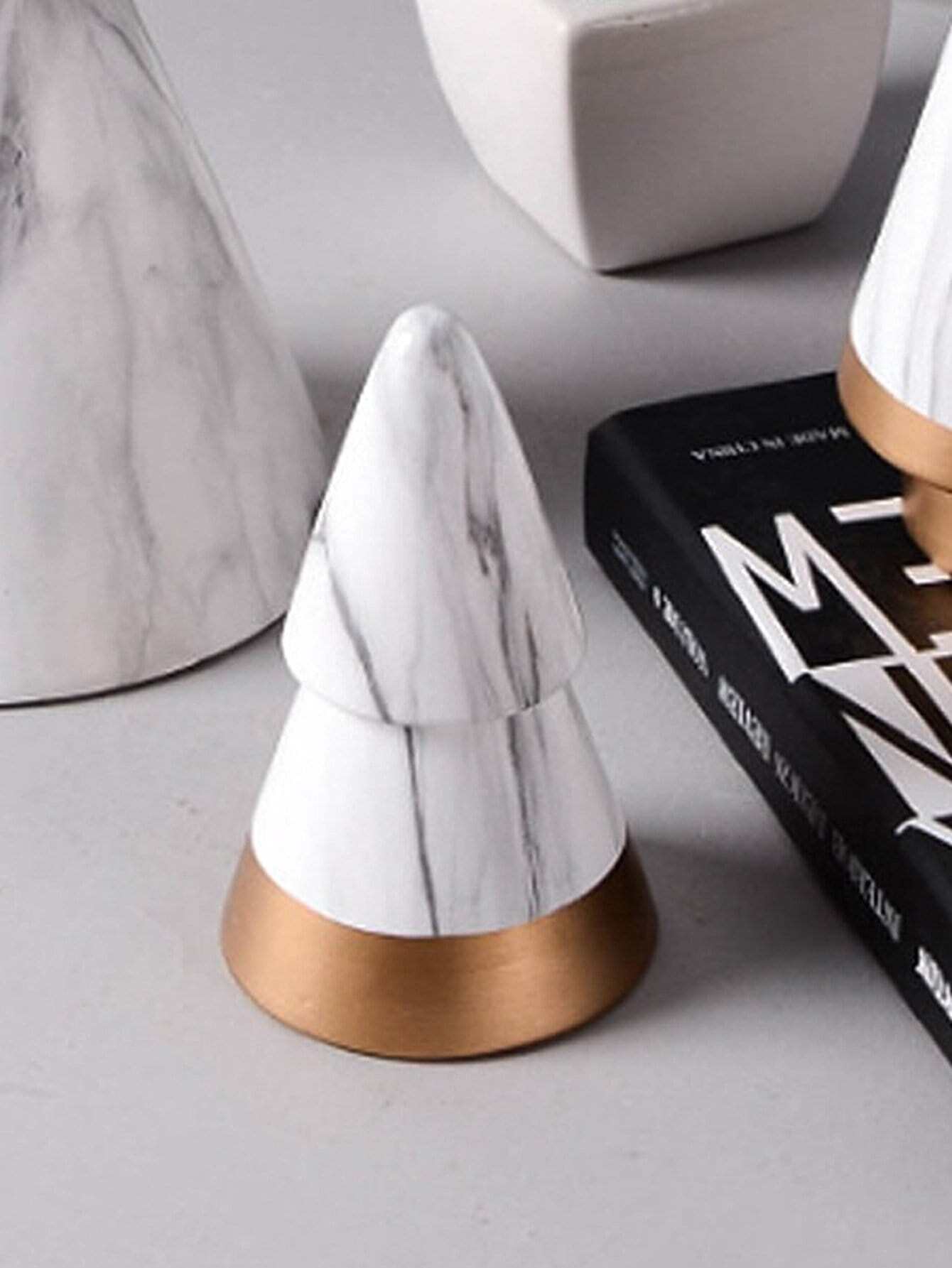 marbled pine shaped decorative object 1pc