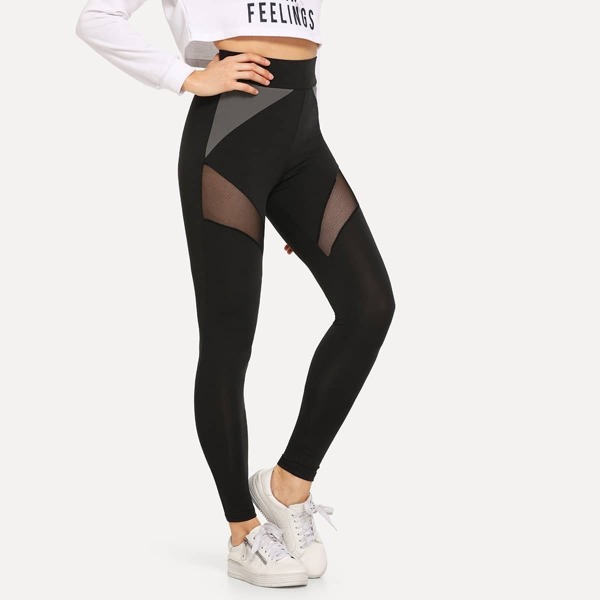 

Mesh Insert Skinny Leggings