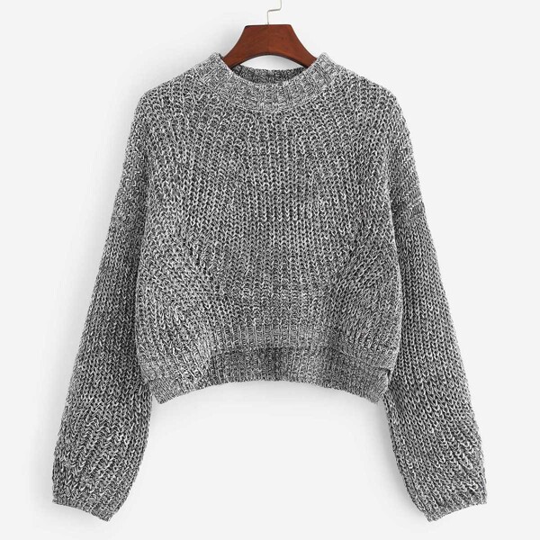 

Stepped Hem Crop Jumper