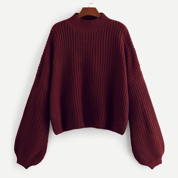 

Plus Drop Shoulder Lantern Sleeve Jumper