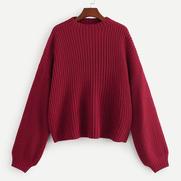 

Drop Shoulder Lantern Sleeve Jumper