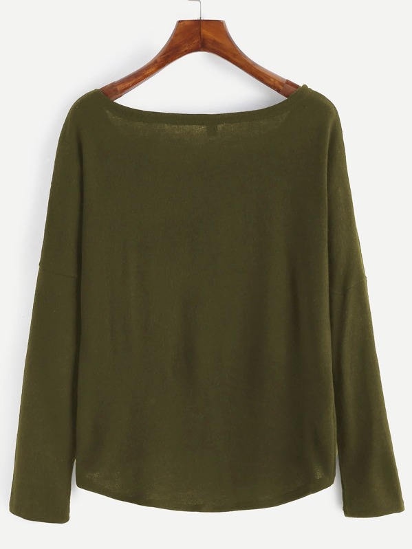 

Plus Solid Drop Shoulder Jumper