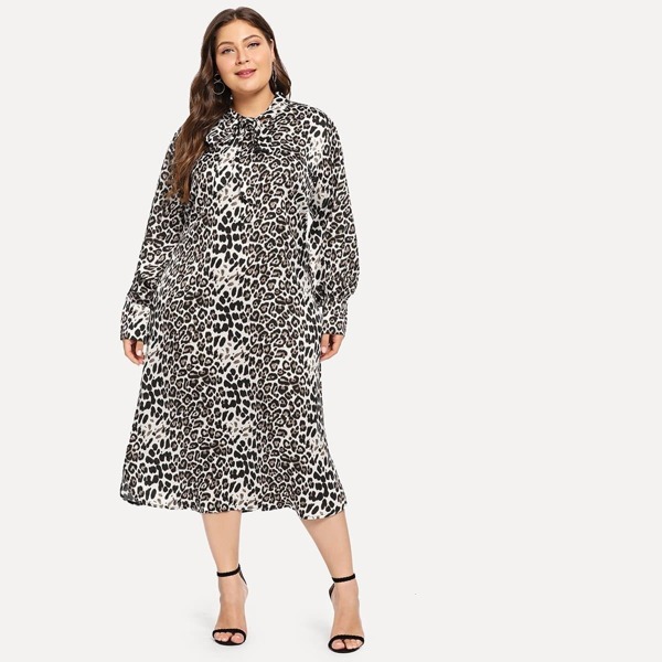

Plus Leopard Print Dress