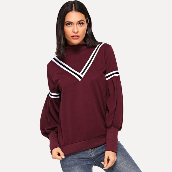 Contrast Taped Side Sweatshirt