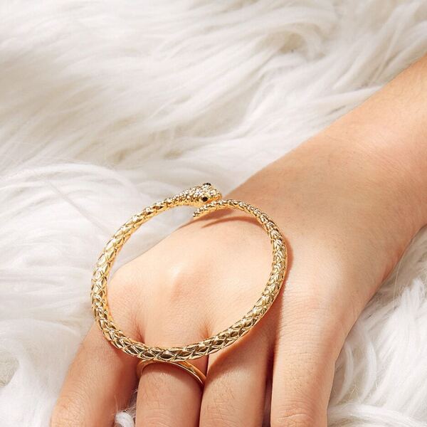

Metal Snake Decorated Ring 1pc, Gold