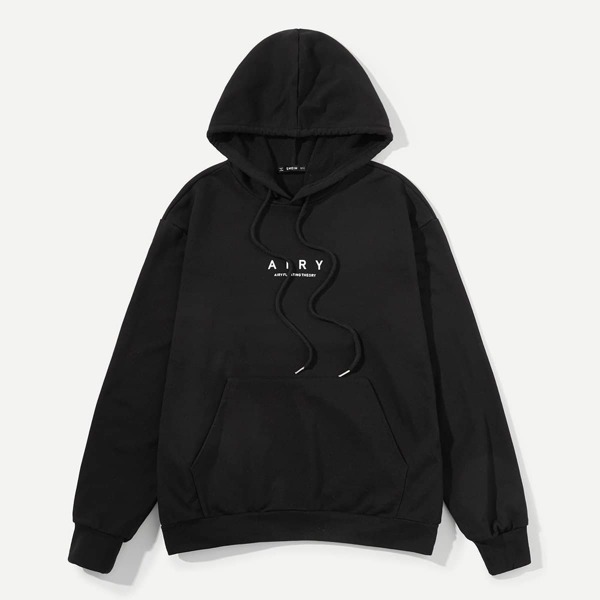 

Men Kangaroo Pocket Front Drawstring Hoodie