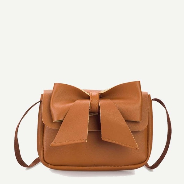 

Kids Bow Decor Flap Crossbody Bag