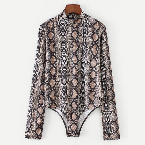 

Snakeskin Print Bodysuit