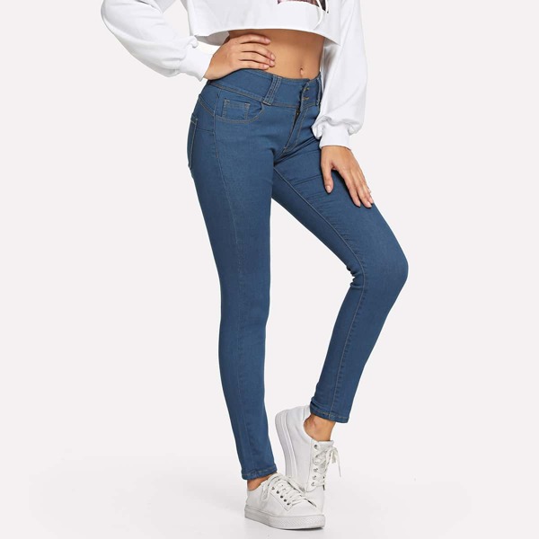 

Double Button Skinny Jeans