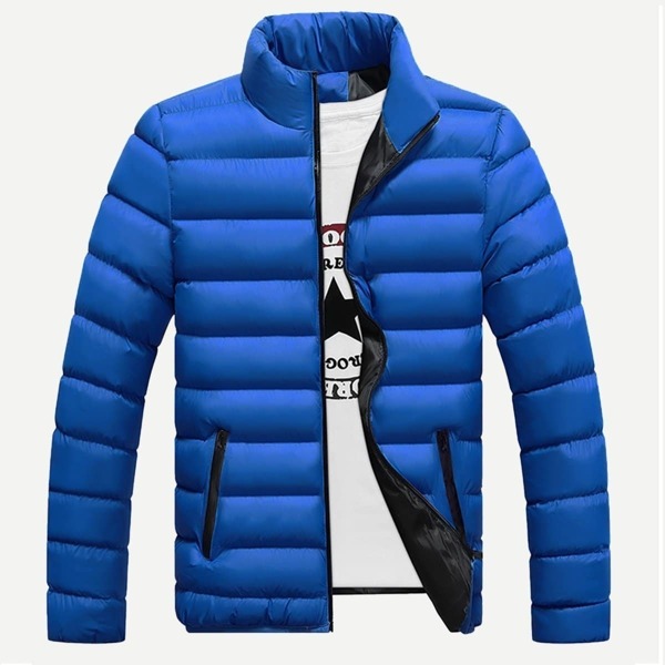 

Men Solid Stand Neck Puffer Coat