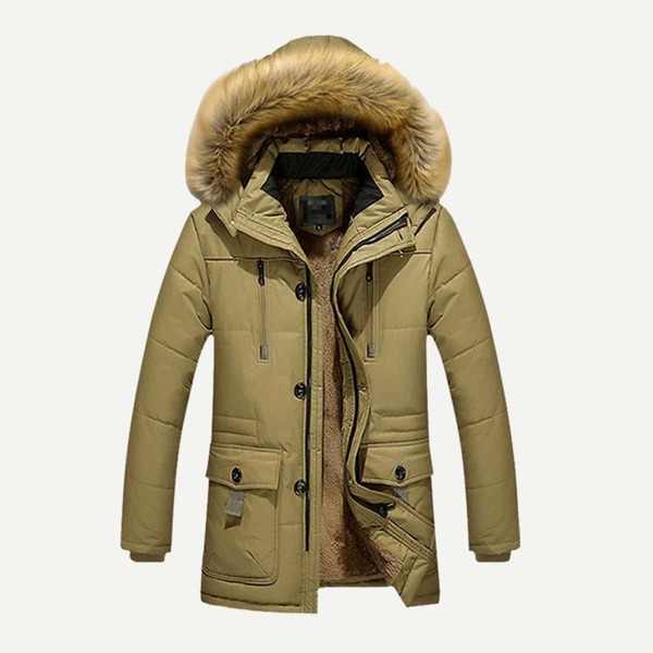 

Men Fleece Lined Hooded Padded Coat
